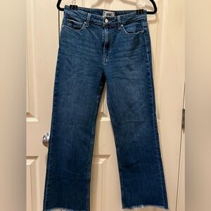 PAIGE Dark Blue Wide Leg Jeans